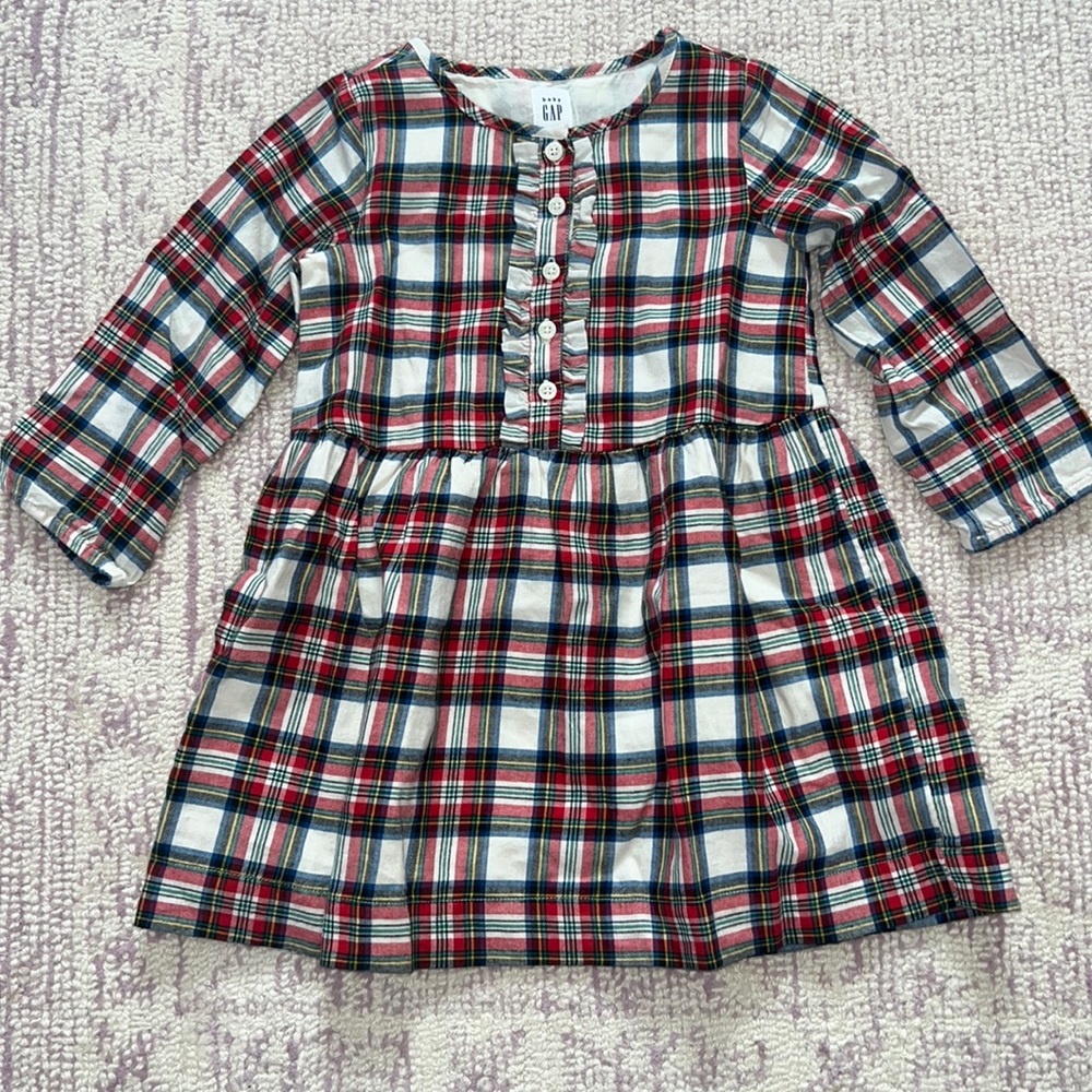 GAP Plaid Kids Dress - Red, Green, White